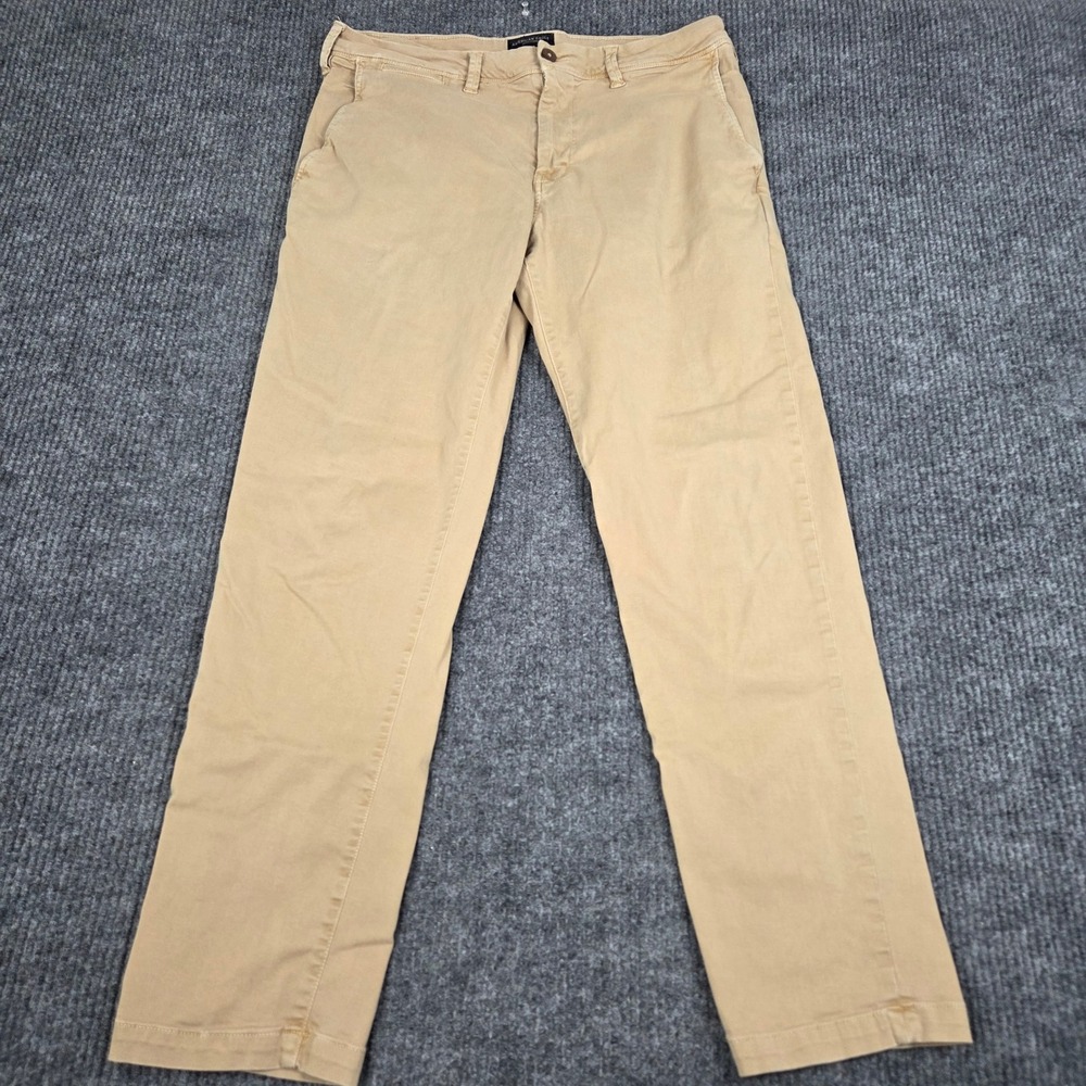 American Eagle Outfitters Extreme Flex Slim Straight Khaki Pants Mens 34x32